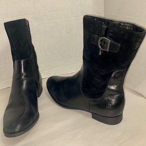 Born Leather Mid Calf Boots Women's 8